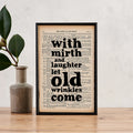 With Mirth and Laughter Let Old Wrinkles Come – Shakespeare Book Page Print