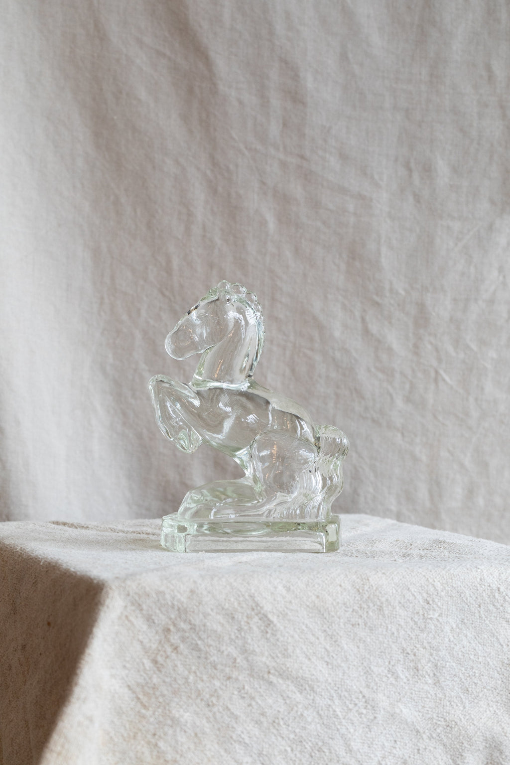 Vintage Solid Glass Horse