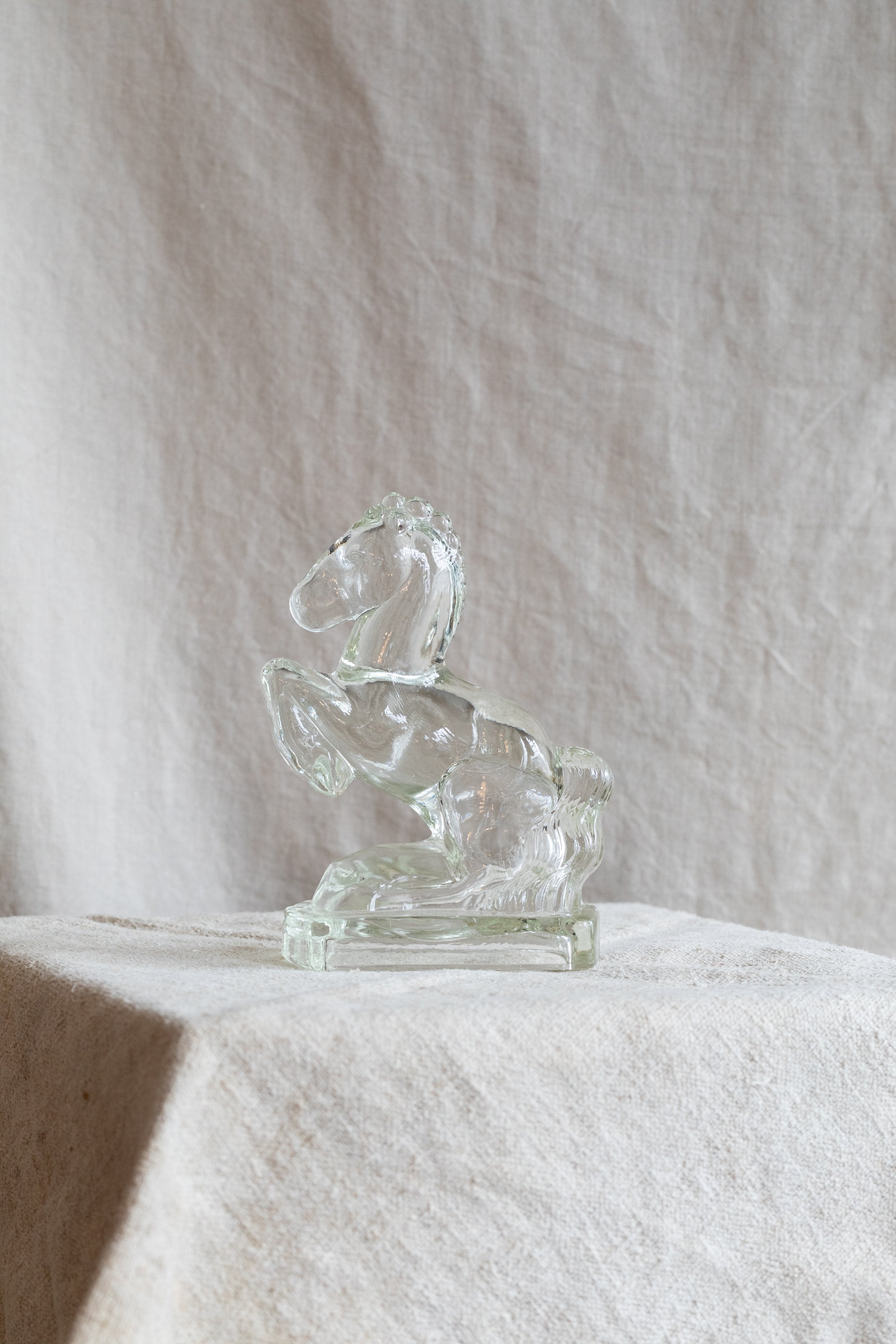 Vintage Solid Glass Horse