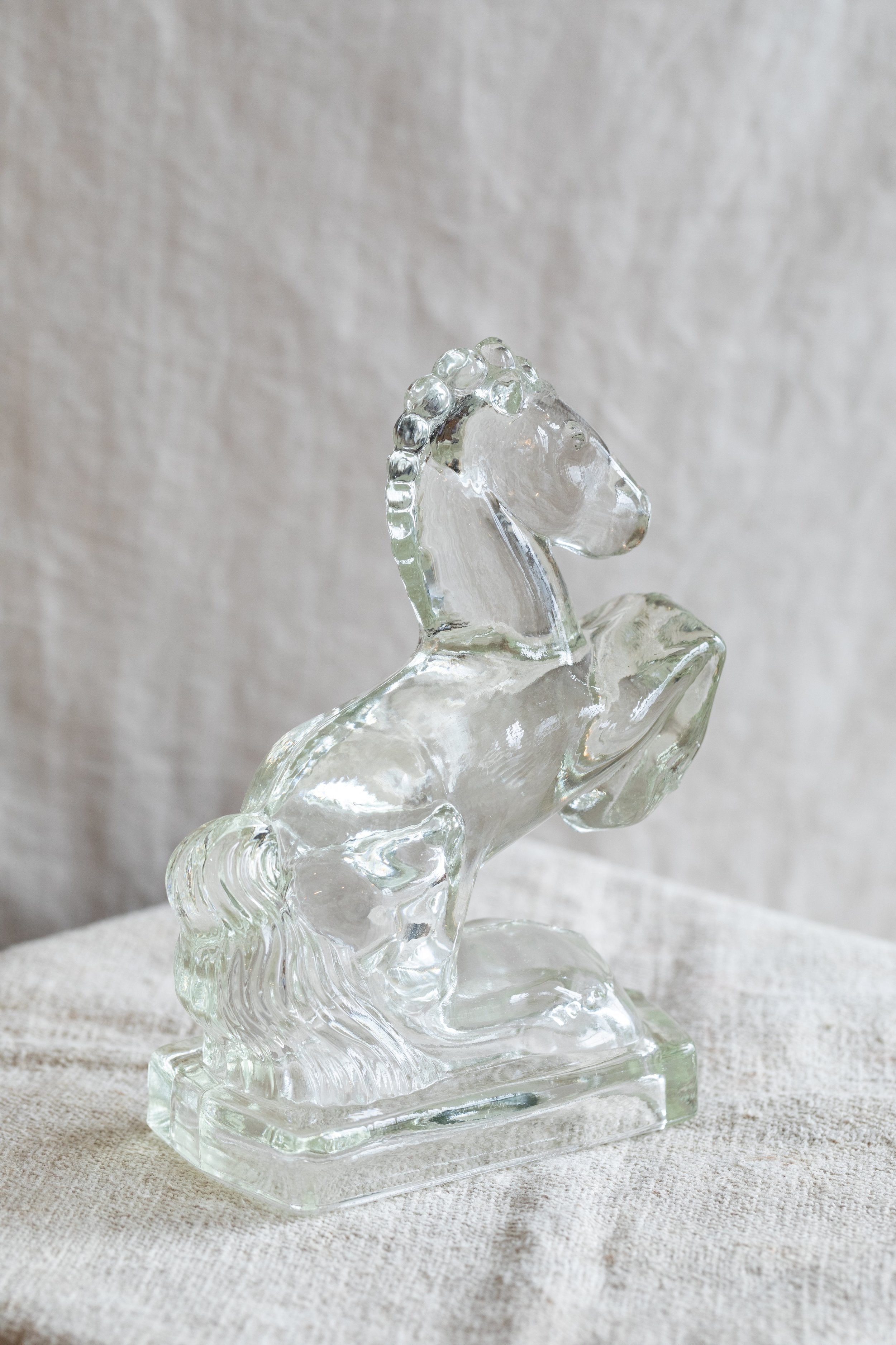 Vintage Solid Glass Horse