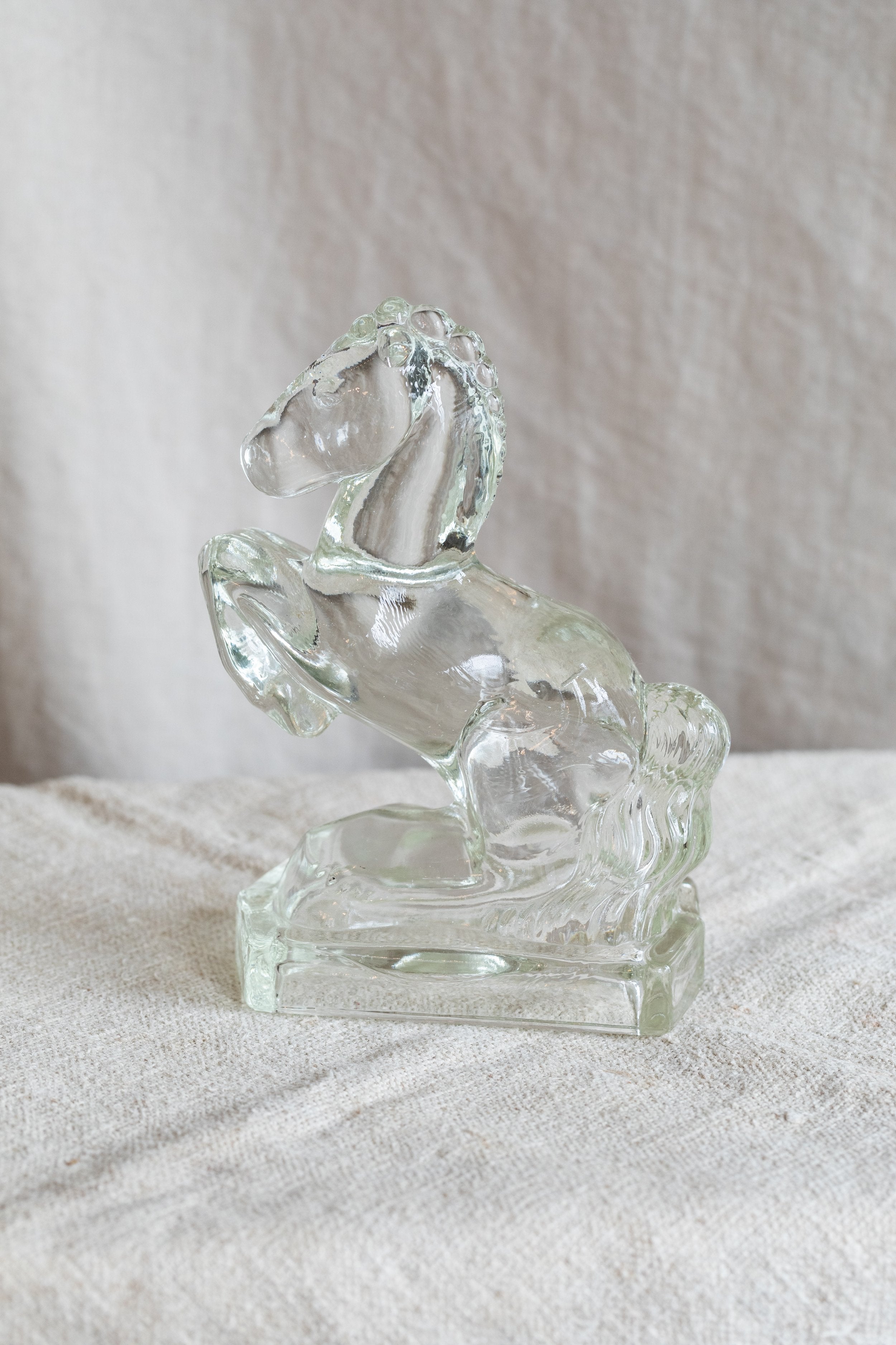 Vintage Solid Glass Horse