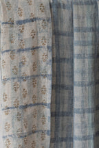 Vintage Linen Throw in Blue