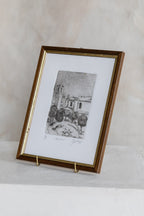 Vintage Framed Sketch of Morsano