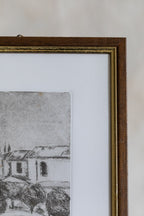 Vintage Framed Sketch of Morsano
