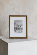 Vintage Framed Sketch of Morsano