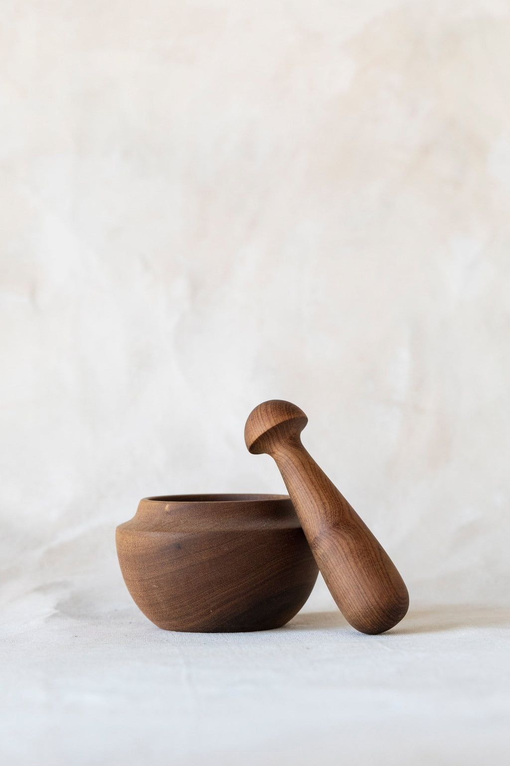 Vintage Wood Mortar and Pestle