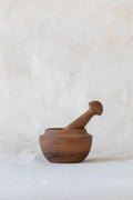 Vintage Wood Mortar and Pestle