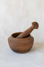 Vintage Wood Mortar and Pestle